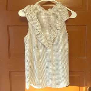 White with black polka dot tank